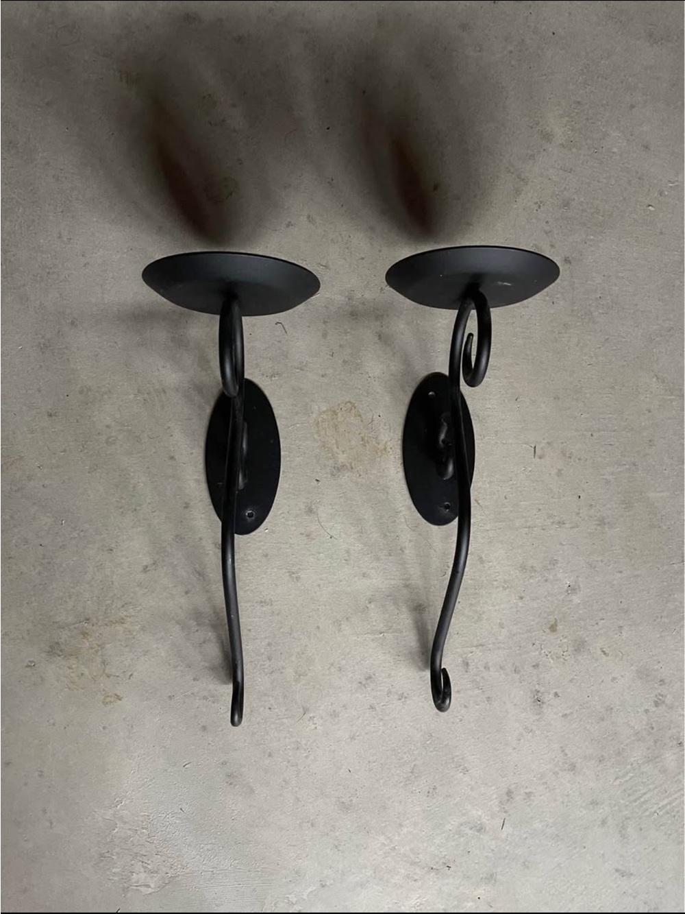 Black Wall Sconce Candle Holders - Unbranded